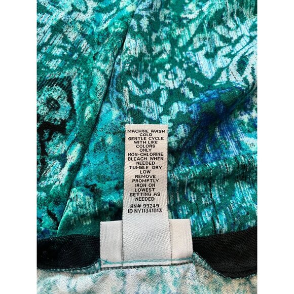 Catherines Womens Tunic Dress Size 1X Sheer Trim Floral Boho Stretch Comfort - Picture 7 of 7